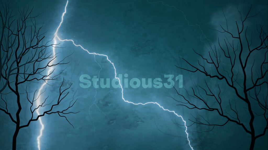 Free Scary Dark Trees Thunder Logo Intro AE Template Studious31