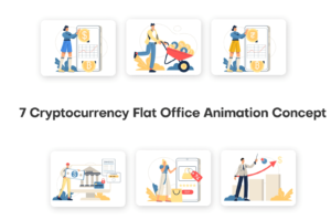 Cryptocurrency & Finance Flat Lottie Animation Pack