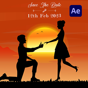 Wedding Proposal Save The Date Couples After Effects Template Website Cover - Studious31