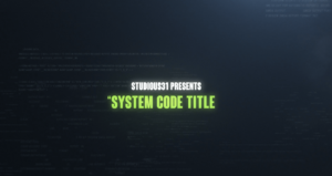 System Code Technology Titles After Effects Template 2 Studious31