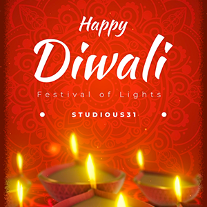Diwali Festival Wishes Firework After Effects Template Website Cover - Studious31