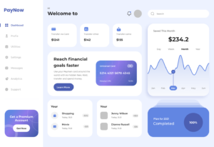 Payment Admin Dashboard UI Design Template Adobe XD Light Version - Studious31
