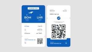 Flight Ticket & Boarding Pass UI Concept Design Adobe XD & Figma Template 1- Studious31