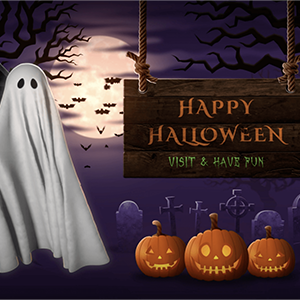 Happy Halloween Ghost Video V8 After Effects Template Website Banner – Studious31